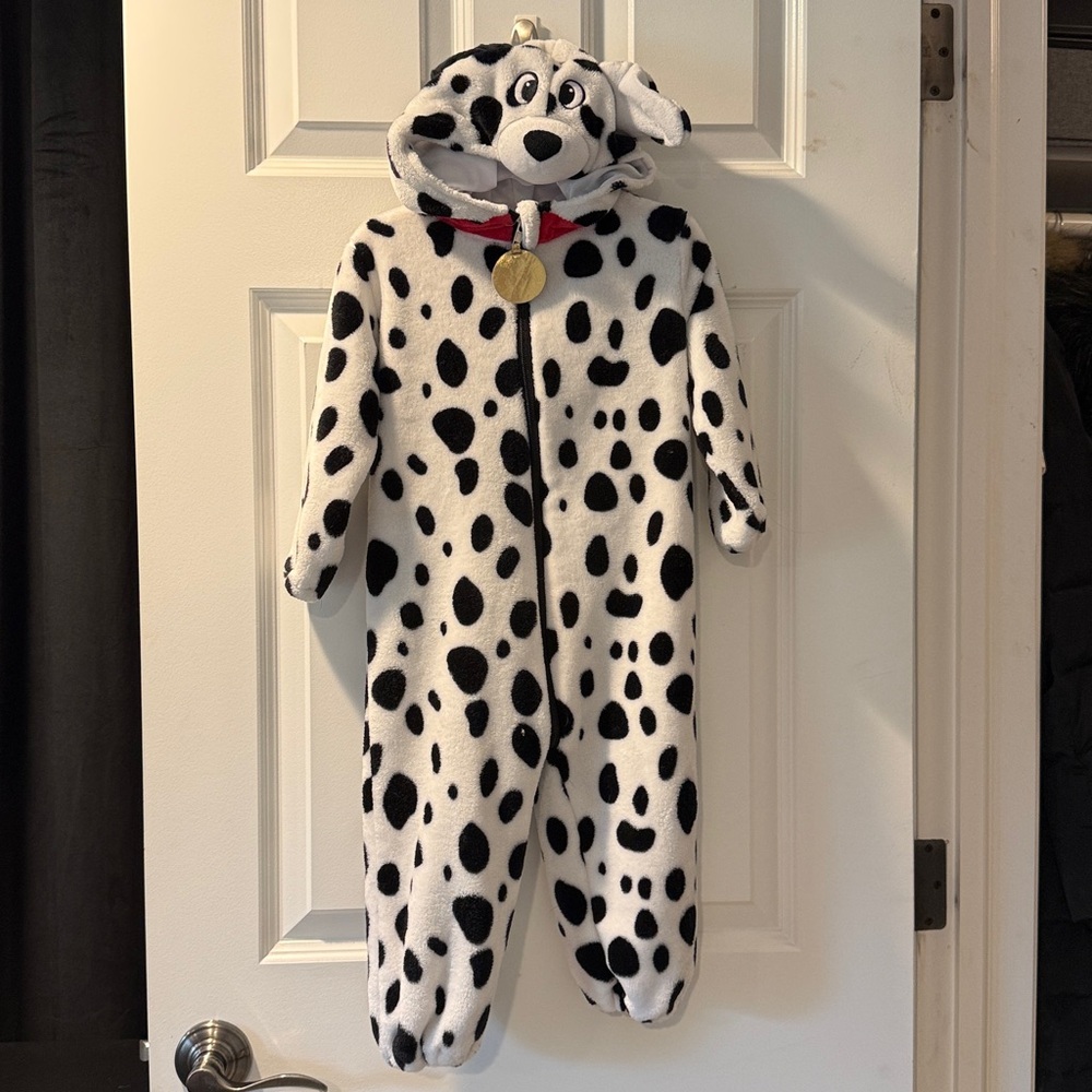 Dalmatian Print Hooded Onesie